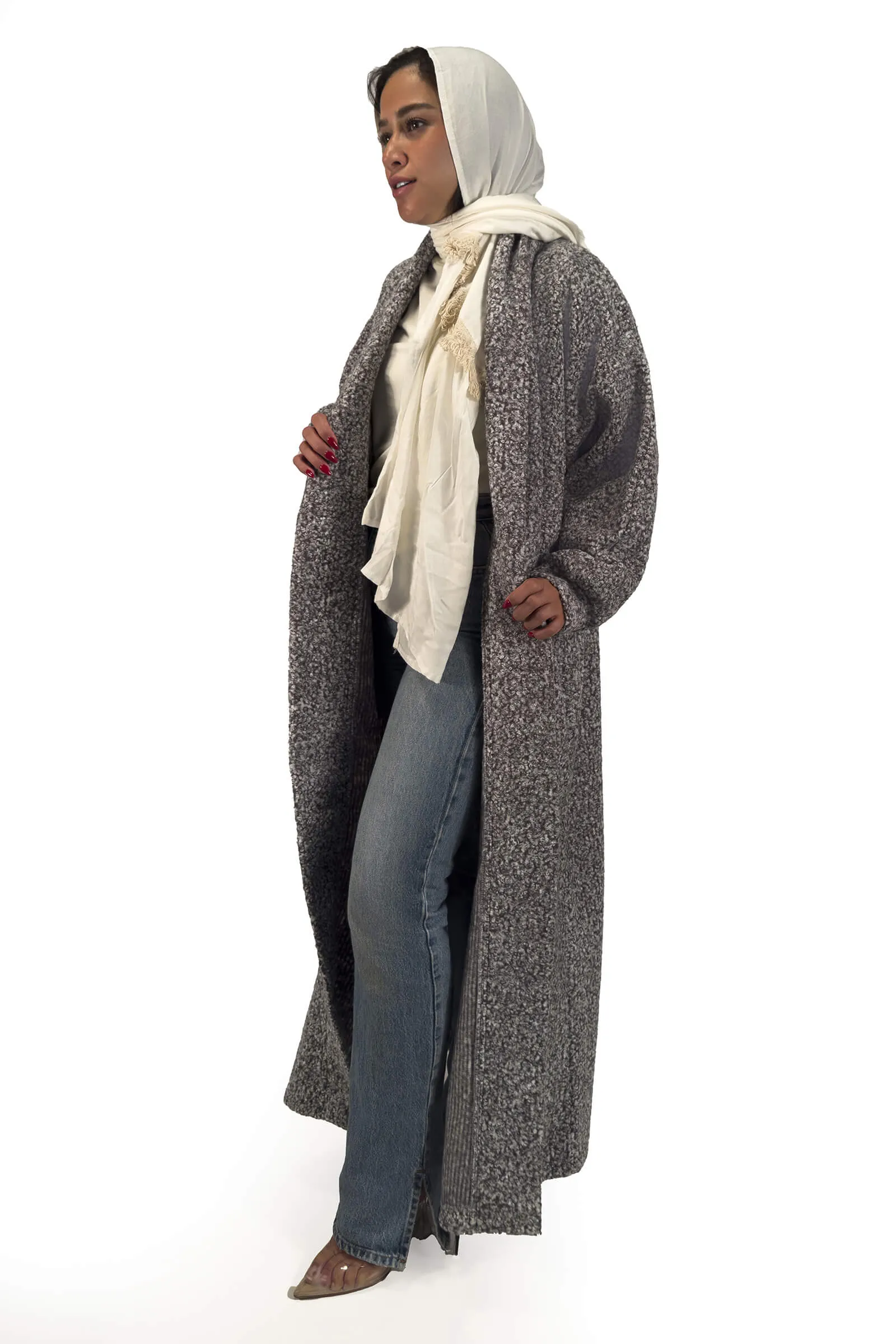 Heather Gray Bella Luxe Longline Coat