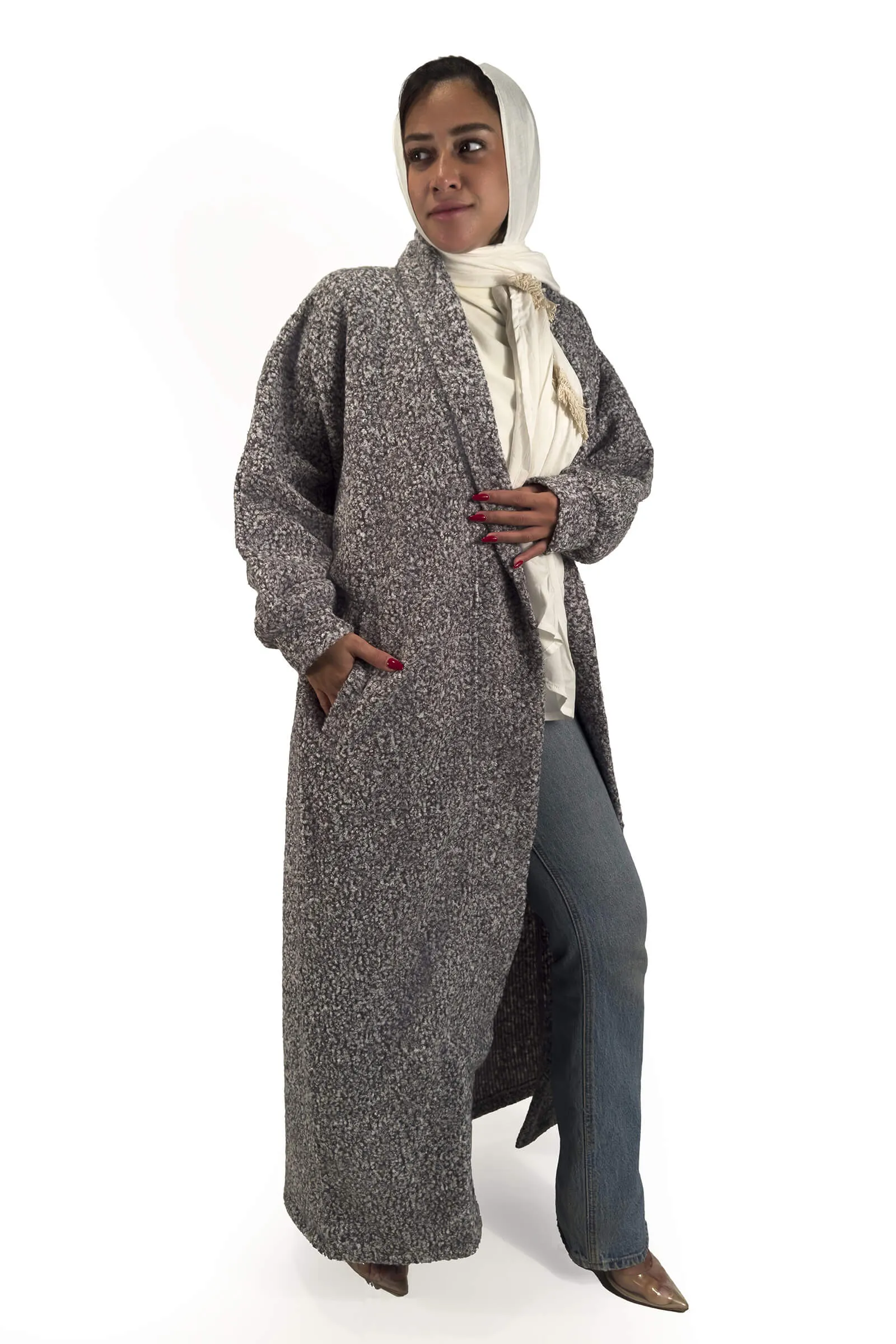 Heather Gray Bella Luxe Longline Coat