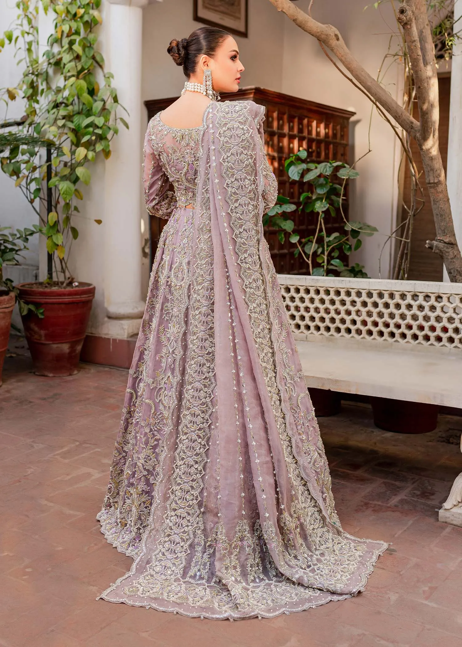 Heavy Lilac Lehenga Choli for Pakistani Wedding Dresses