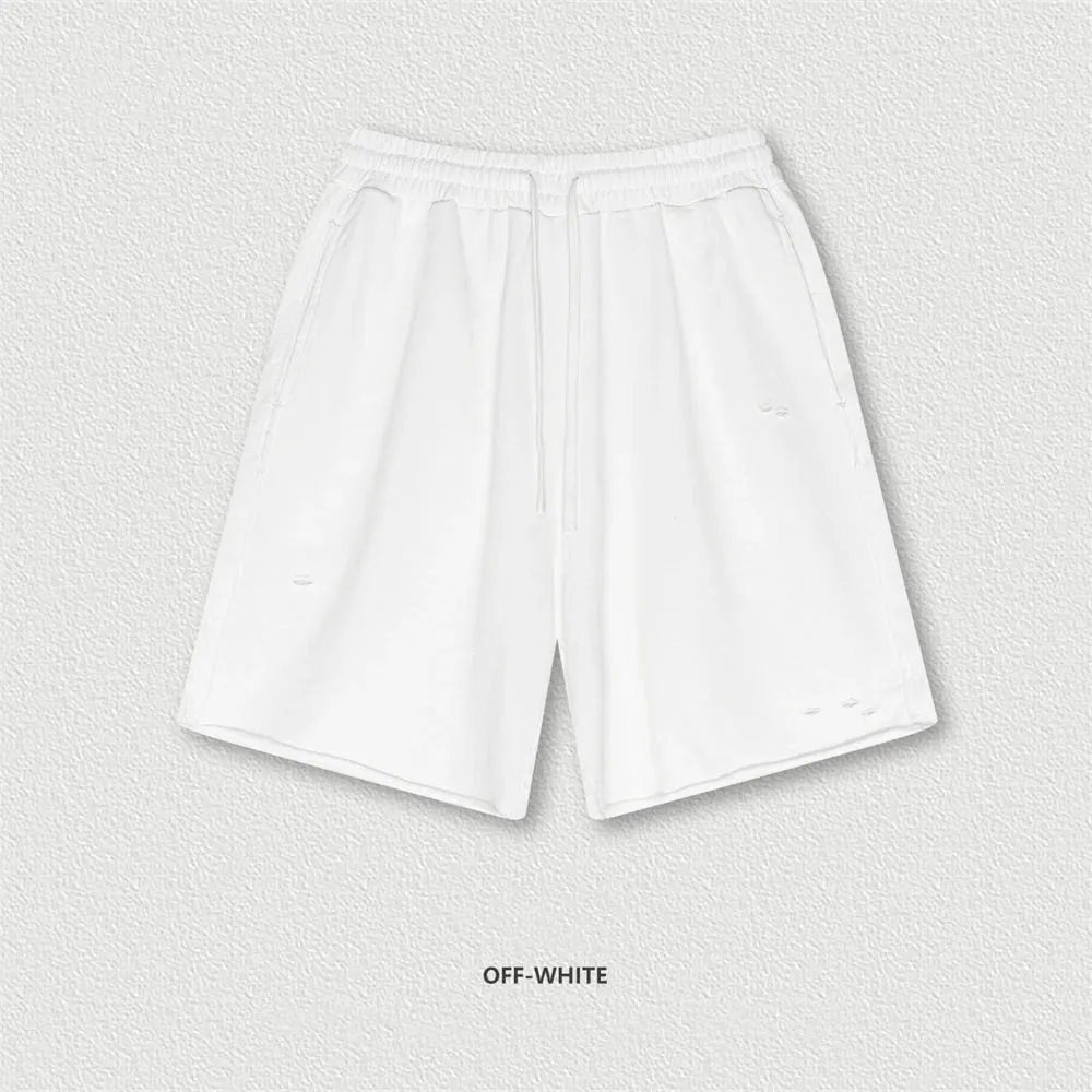 High Street Cotton Vintage Washed Distressed Shorts