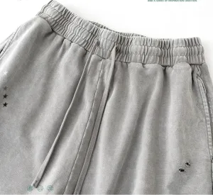 High Street Cotton Vintage Washed Distressed Shorts