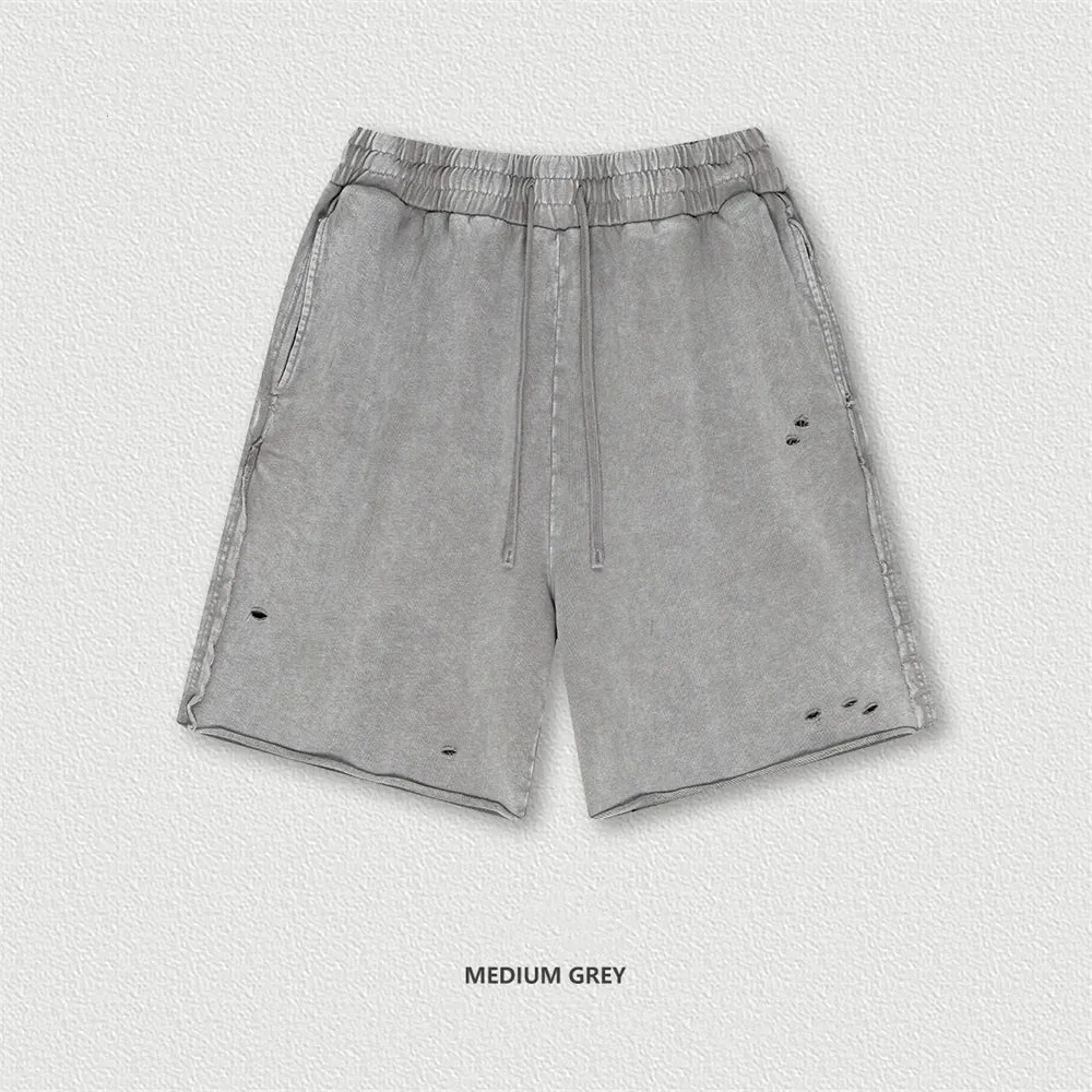 High Street Cotton Vintage Washed Distressed Shorts