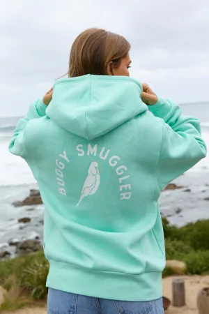 Hoodie in Teal Budgy Arch