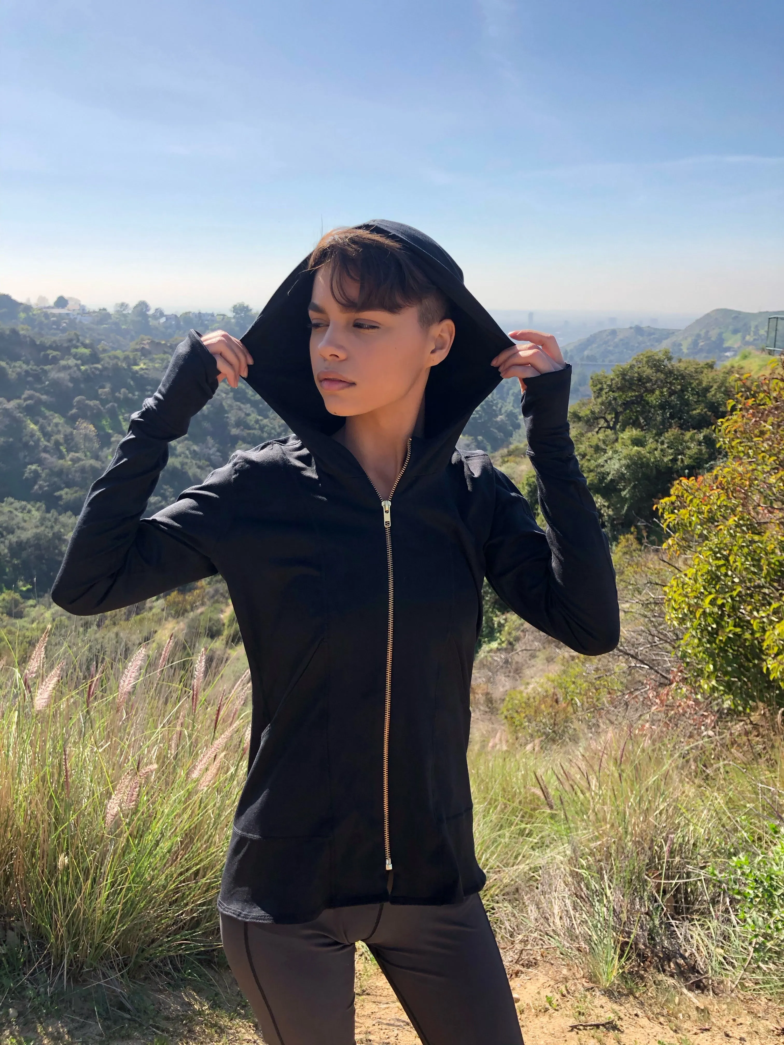 HOODIE MICROFIBER BLACK