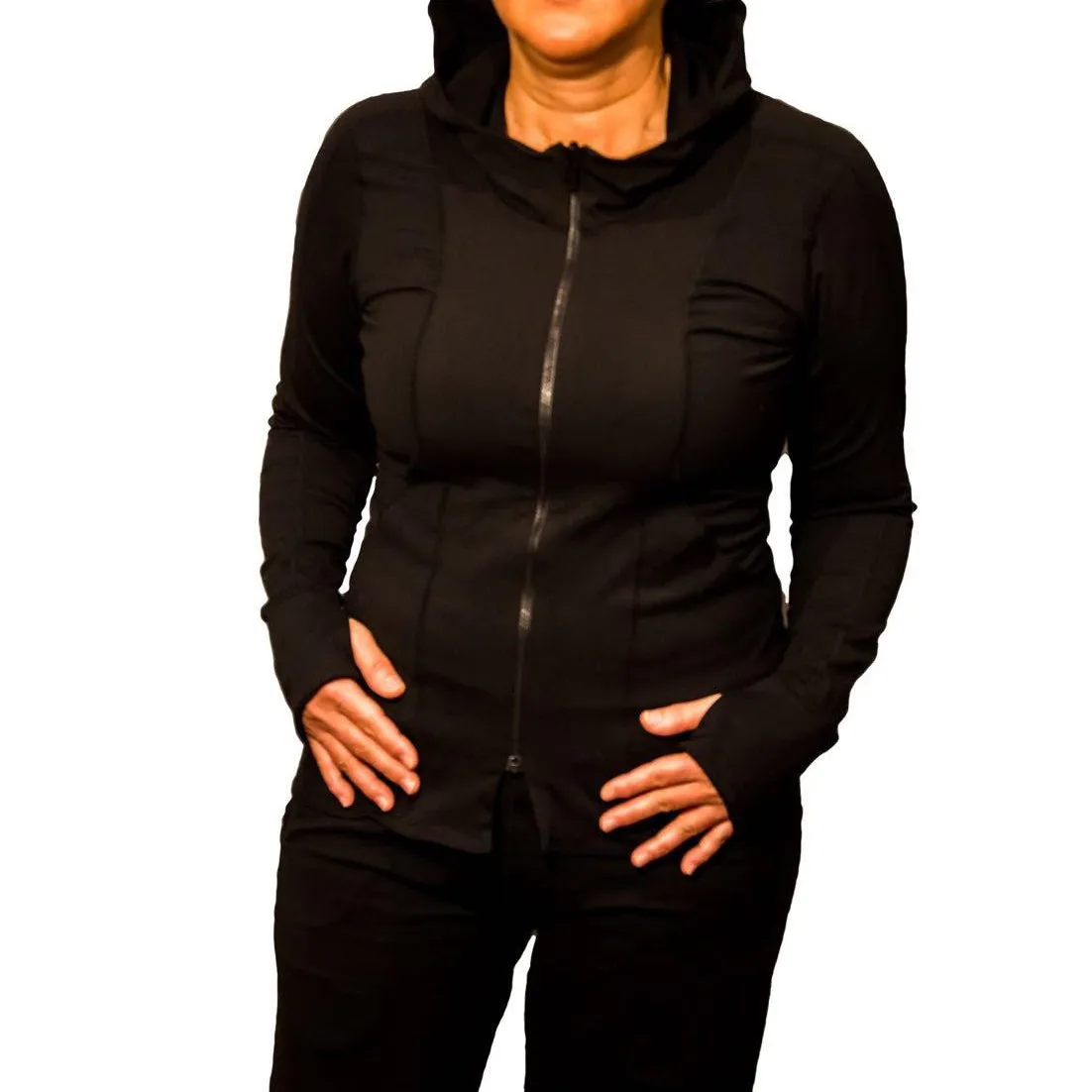 HOODIE MICROFIBER BLACK