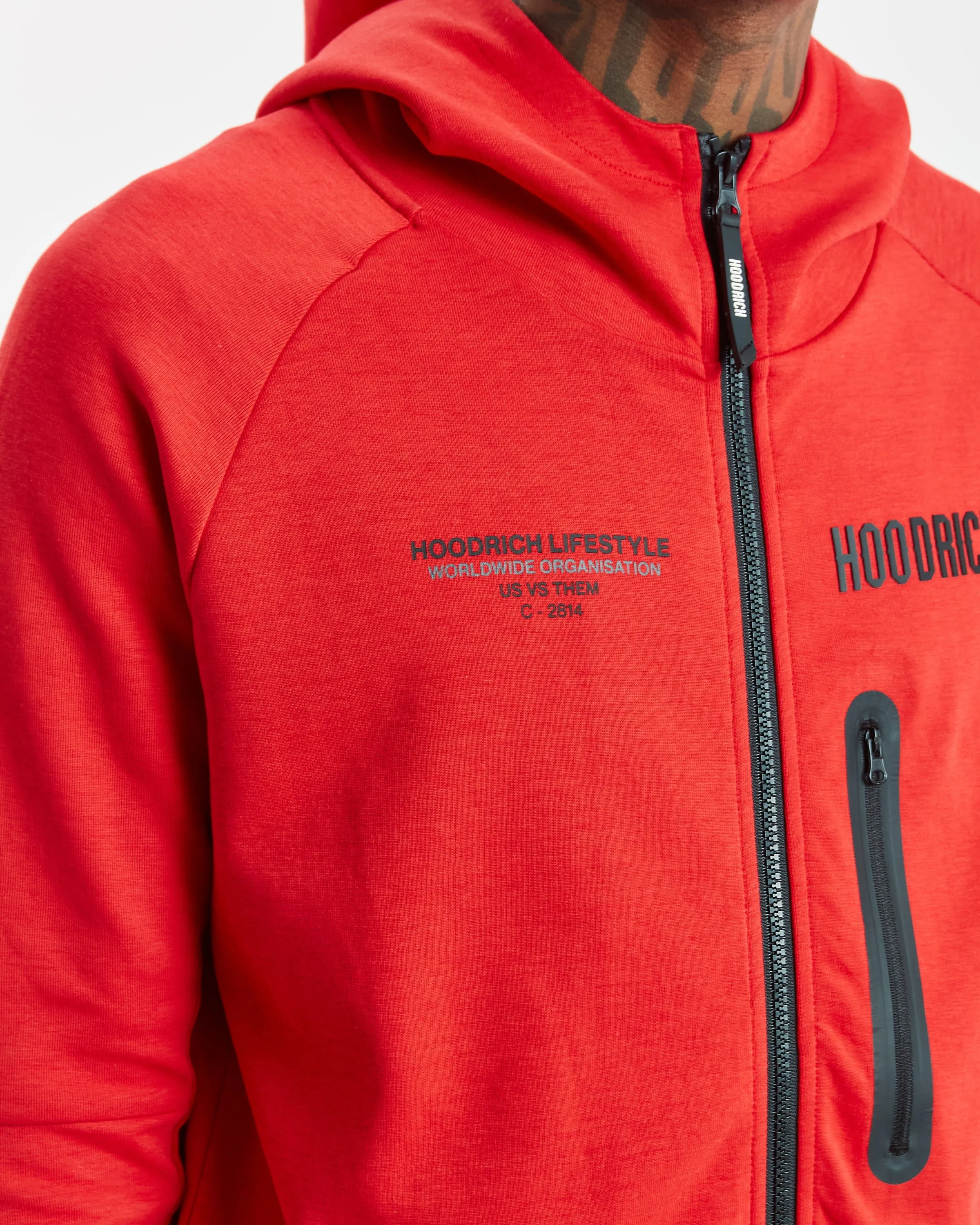 Hoodrich OG Cycle Full Zip Hoodie Red