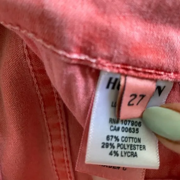 Hudson Jeans Nico Skinny Salmon Pink
