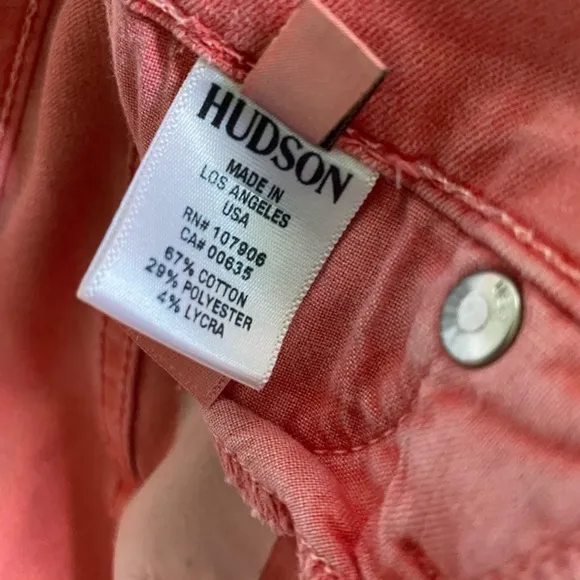 Hudson Jeans Nico Skinny Salmon Pink