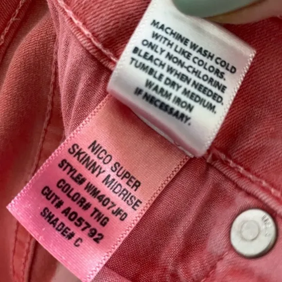 Hudson Jeans Nico Skinny Salmon Pink