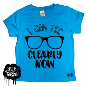 I Can See Clearly Now Glasses Kids Bodysuit or Tee
