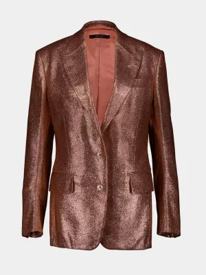 Iridescent Single-Breasted Blazer
