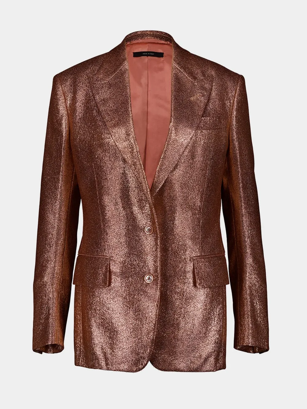 Iridescent Single-Breasted Blazer