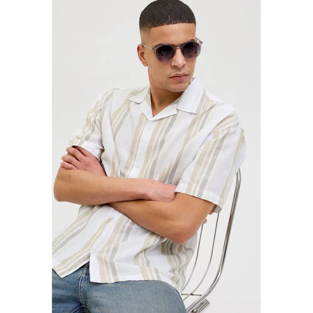 Jack & Jones Premium revere collar linen shirt