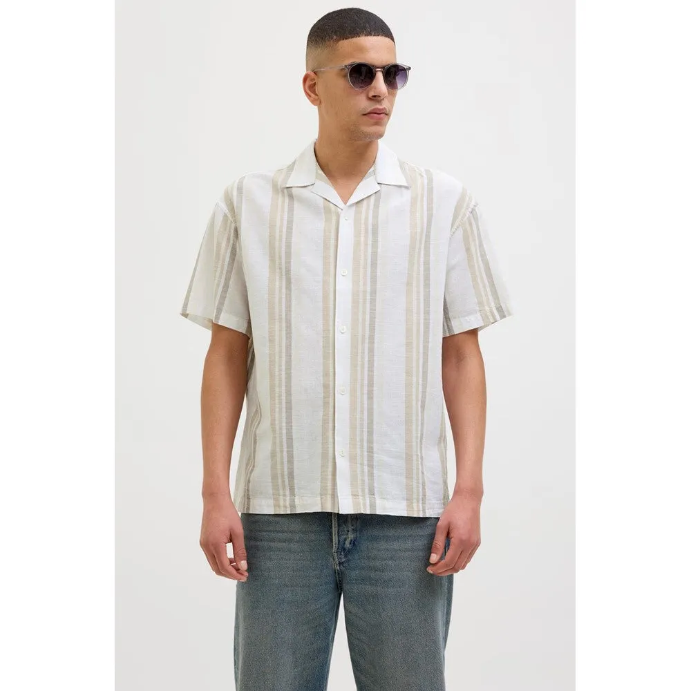 Jack & Jones Premium revere collar linen shirt