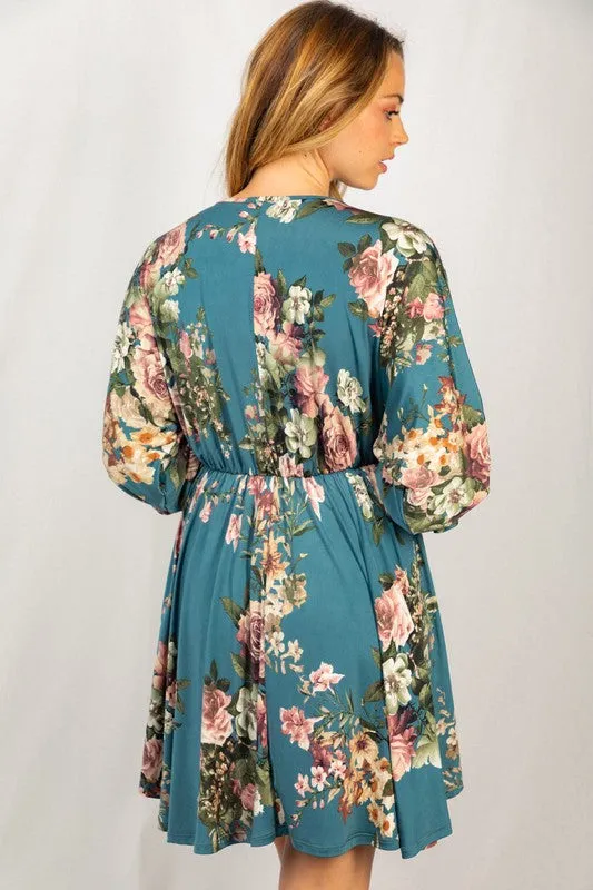 Jade Floral Dress - Final Sale