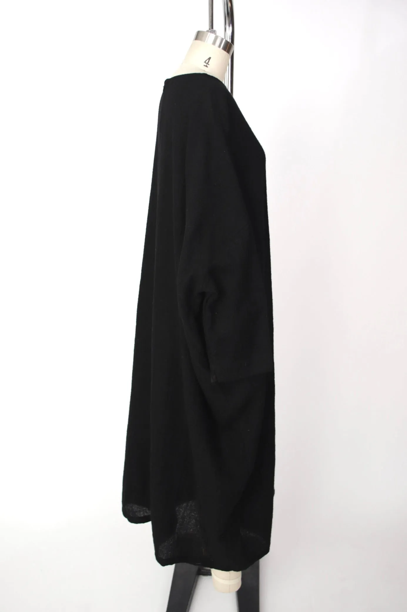 Japanese Noir Wool Woven Sack Dress