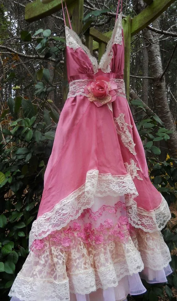 JazzHer Vintage Ball Gown Spaghetti Straps Pink Lace Floor Length Prom Dresses Satin Evening Dress (PRE-ORDER)