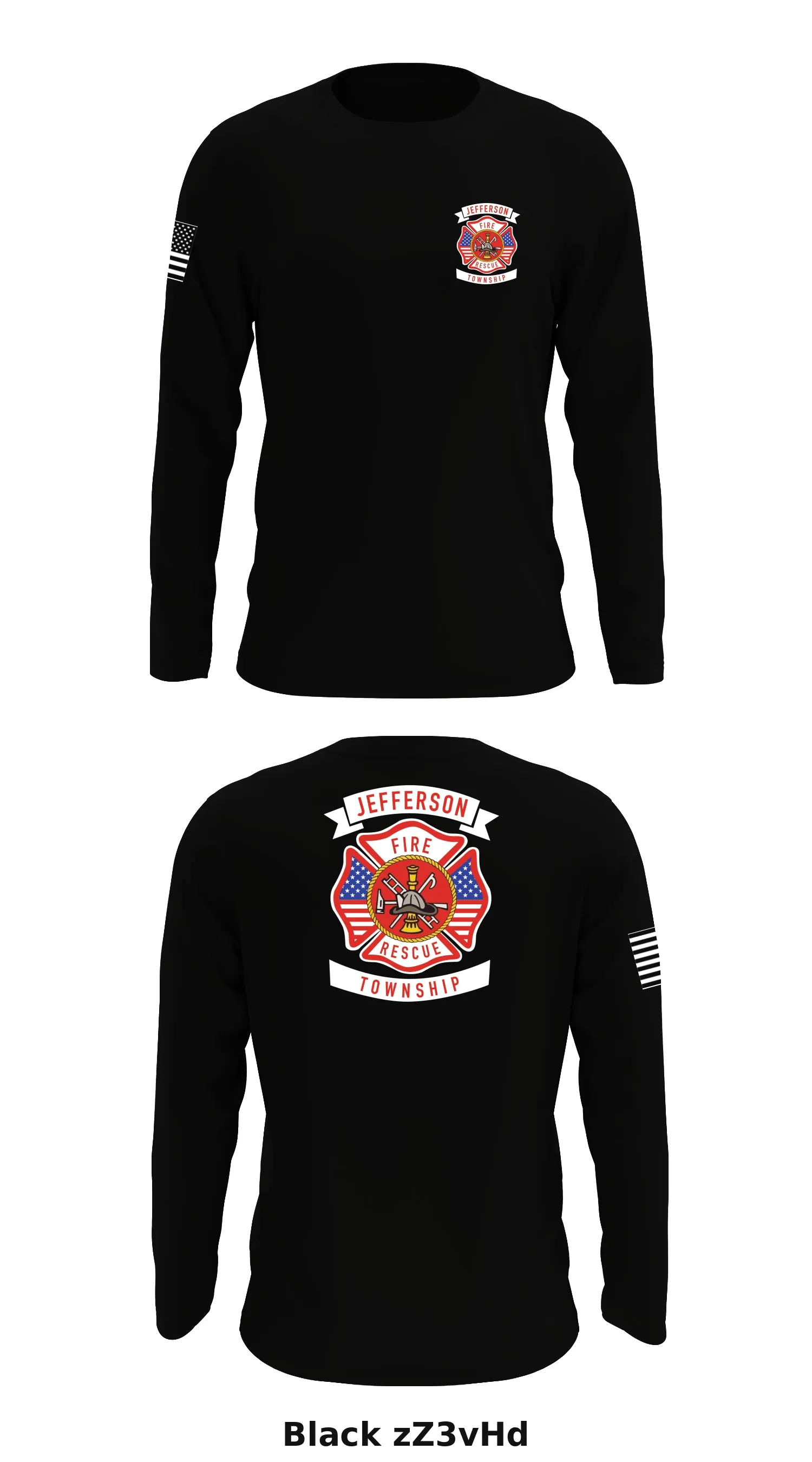 Jefferson twp fire dept Store 1 Core Men's LS Performance Tee - zZ3vHd