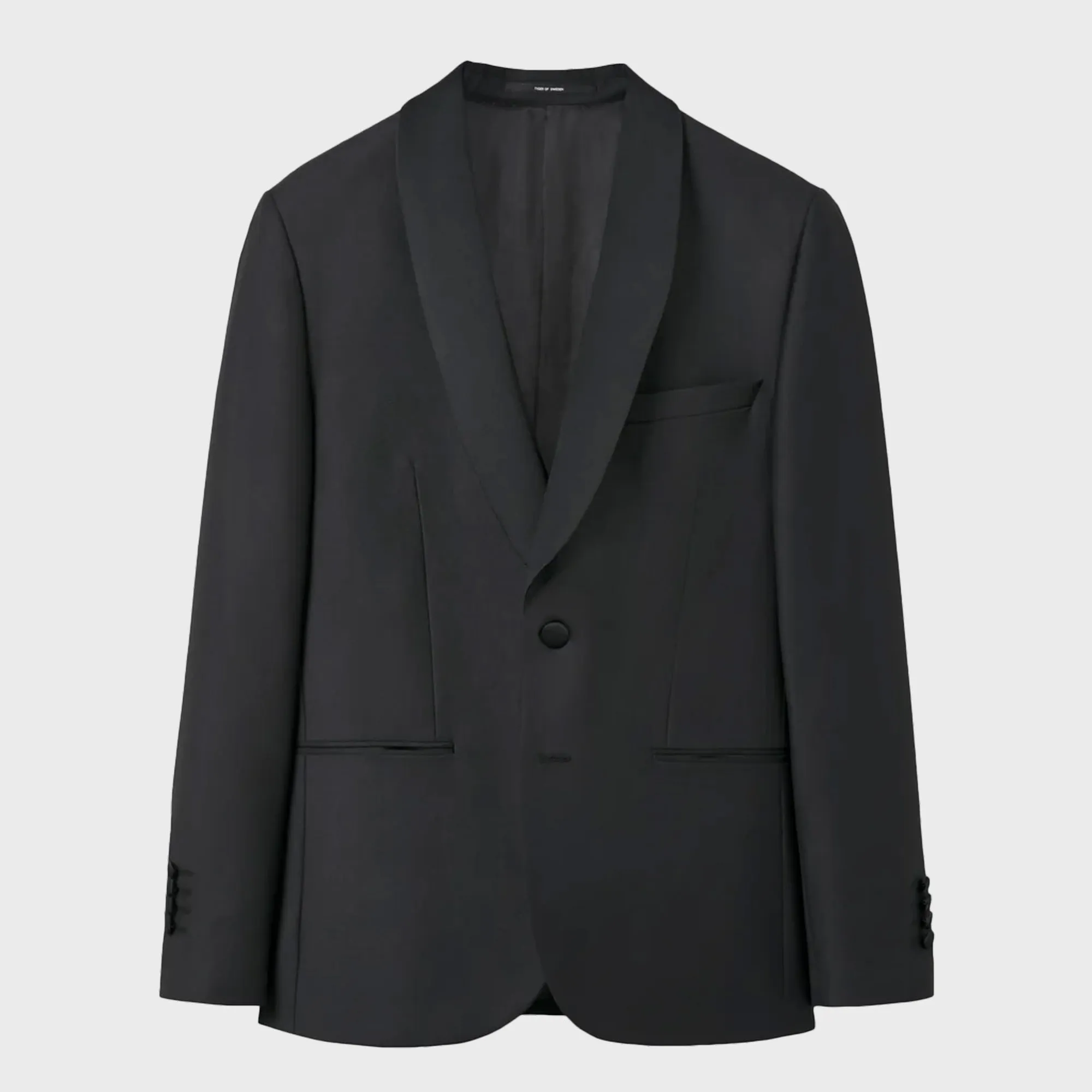 Jinatra Tuxedo Blazer in Black