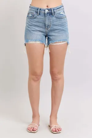 Judy Blue Sun-Kissed Destroyed Denim Shorts Rigid Magic