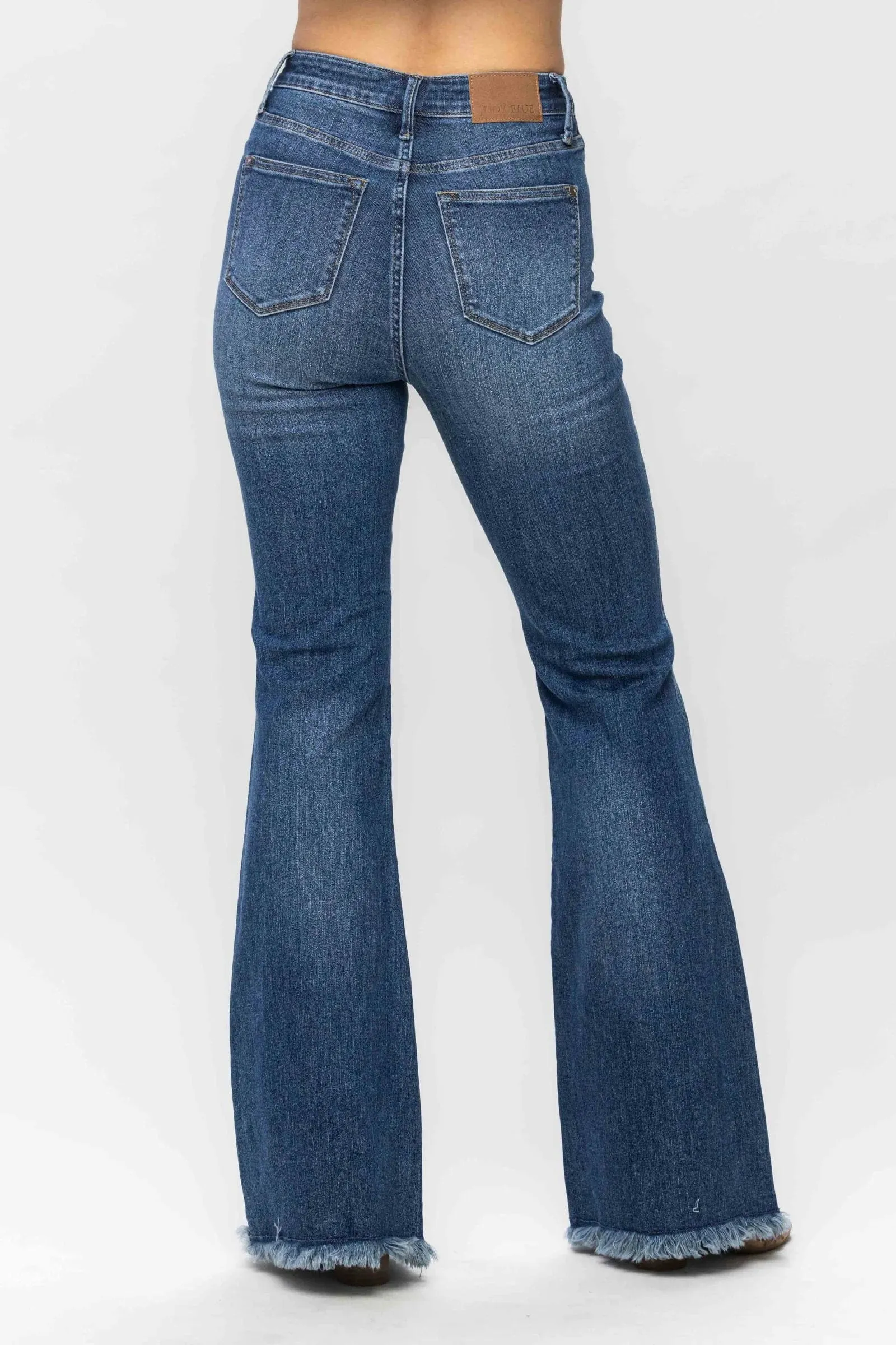 Judy Blue Tummy Control Frayed Hem Flare