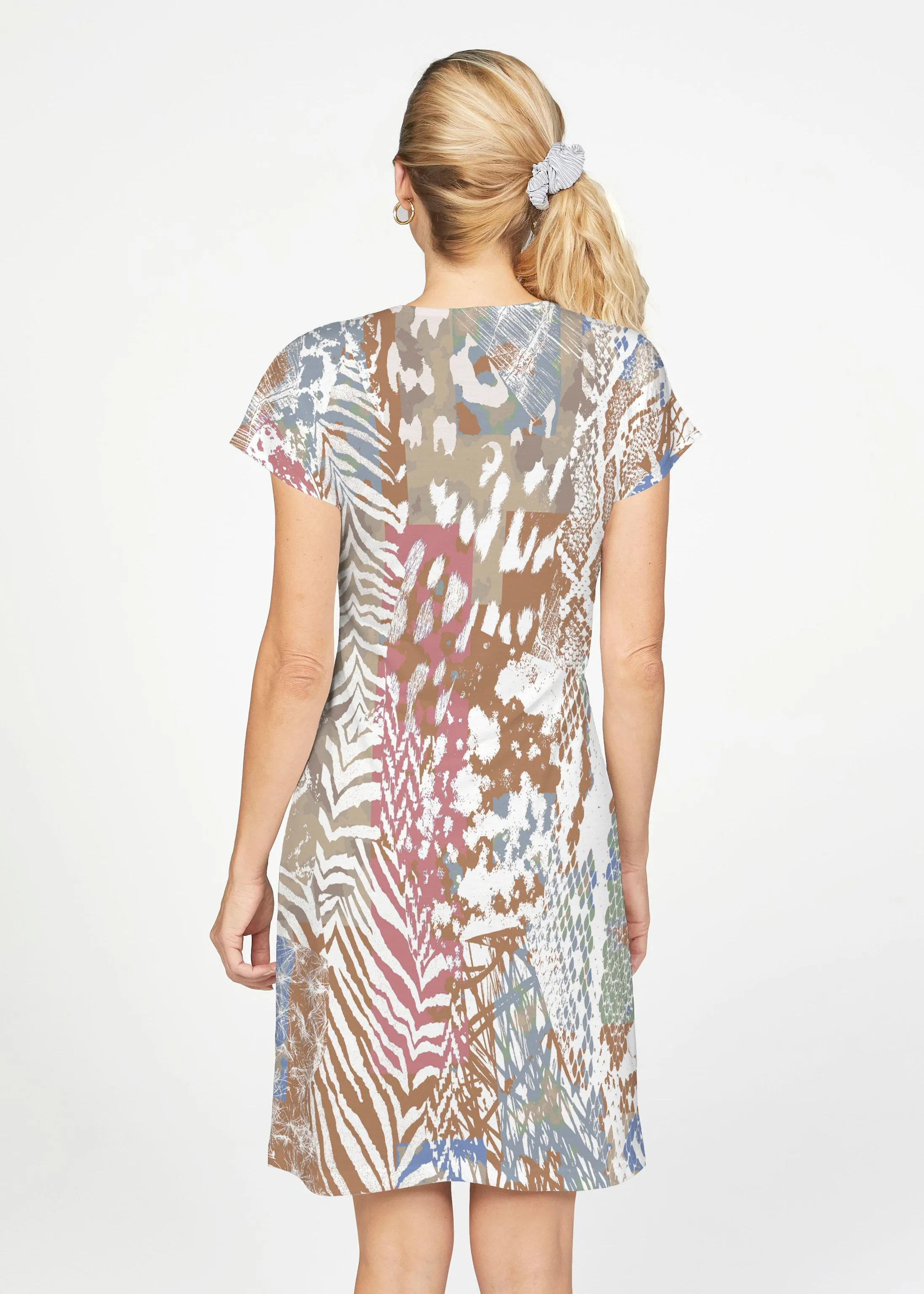 Jungle Warrior (7849) ~ French Terry Short Sleeve Crew Dress