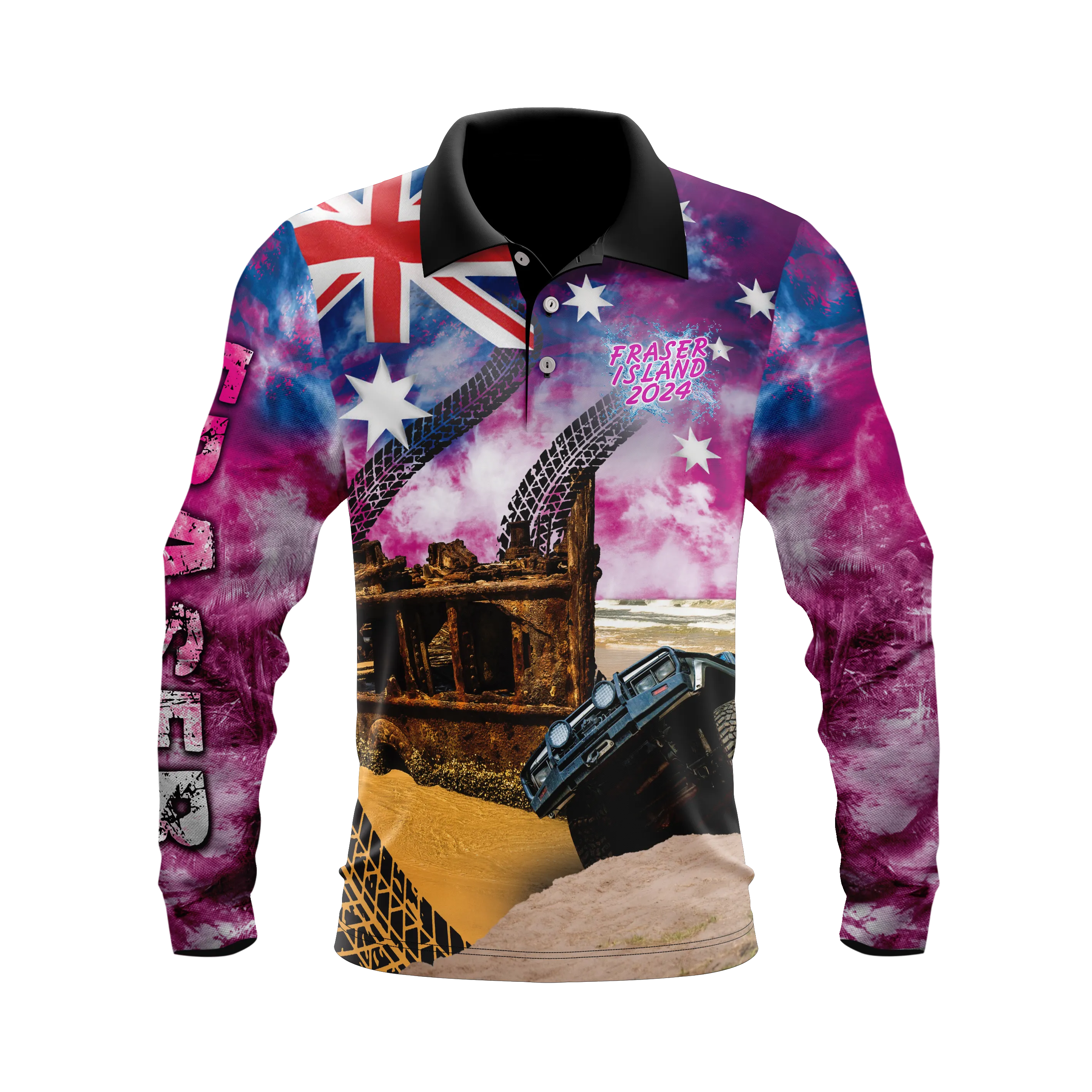 K'gari Fraser Pink Polo 2024 shirt