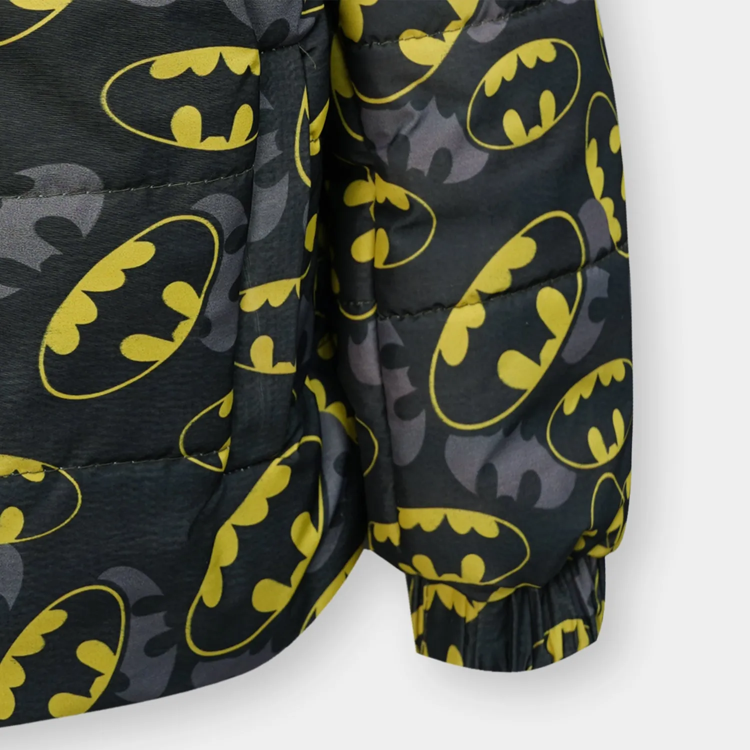 Kids Premium Quality All-Over Batman Printed Puffer Zipper Hoodie Jacket
