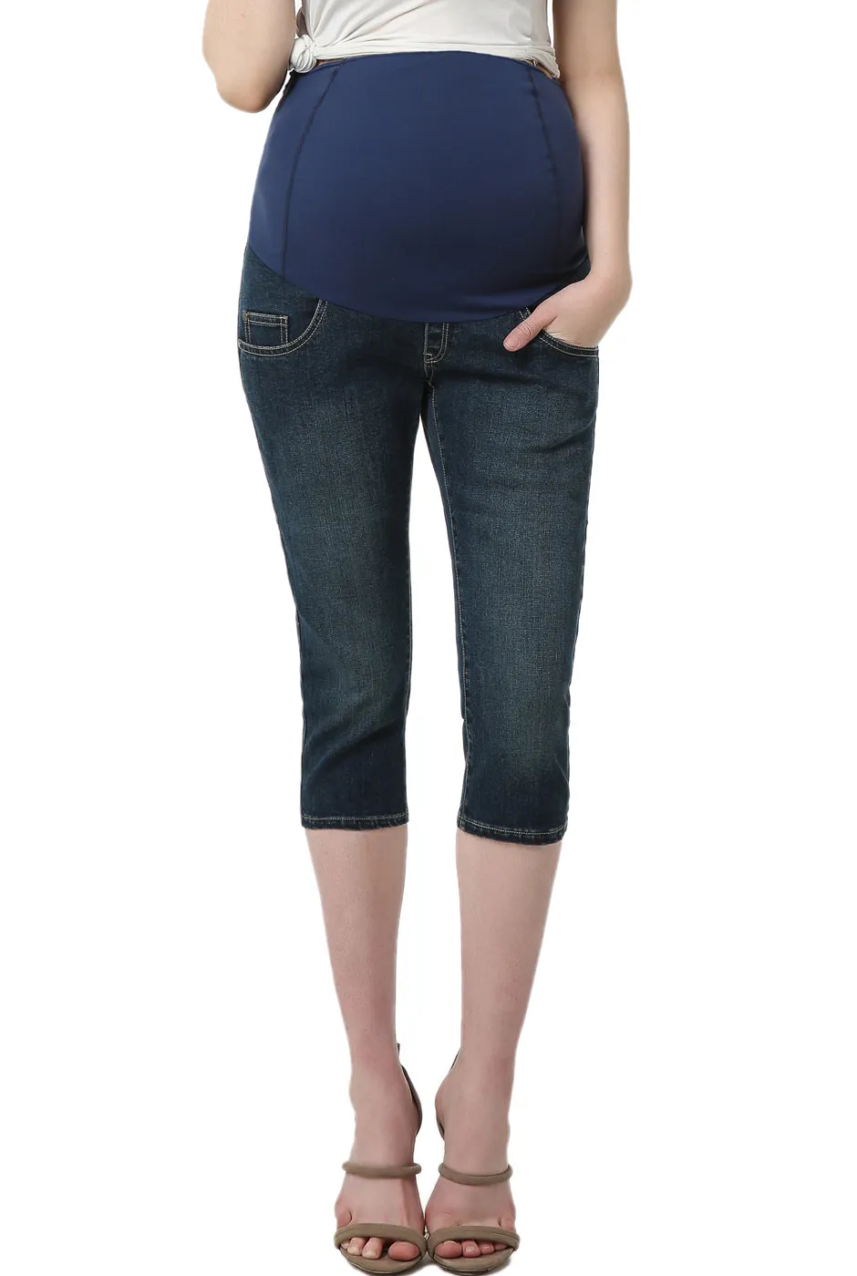 Kimi   Kai Maternity "Courtney" Capri Jeans