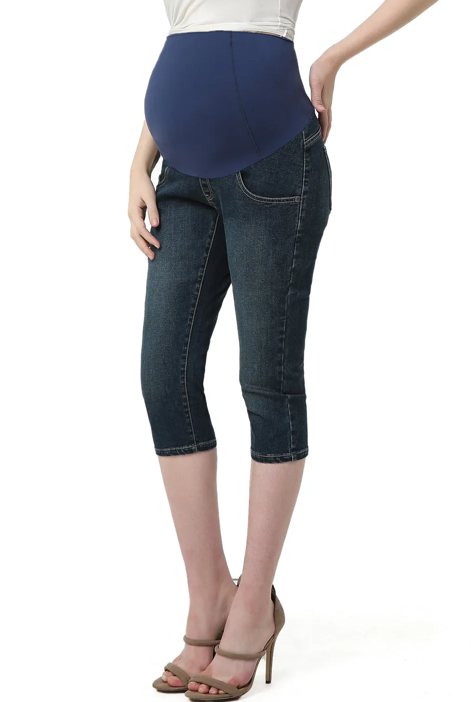 Kimi   Kai Maternity "Courtney" Capri Jeans