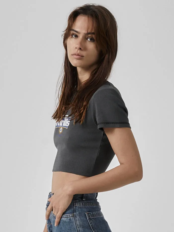 King Of Thrills Baby Crop Tee - Merch Black