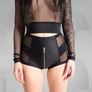 Kinky Mesh Cutout Hotpants