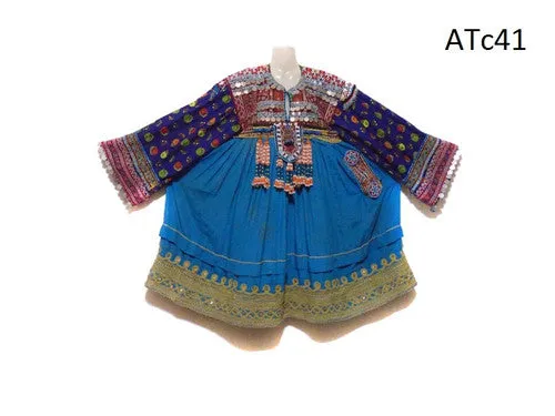 Kuchi Banjara Ethnic Blue Afghan Frock
