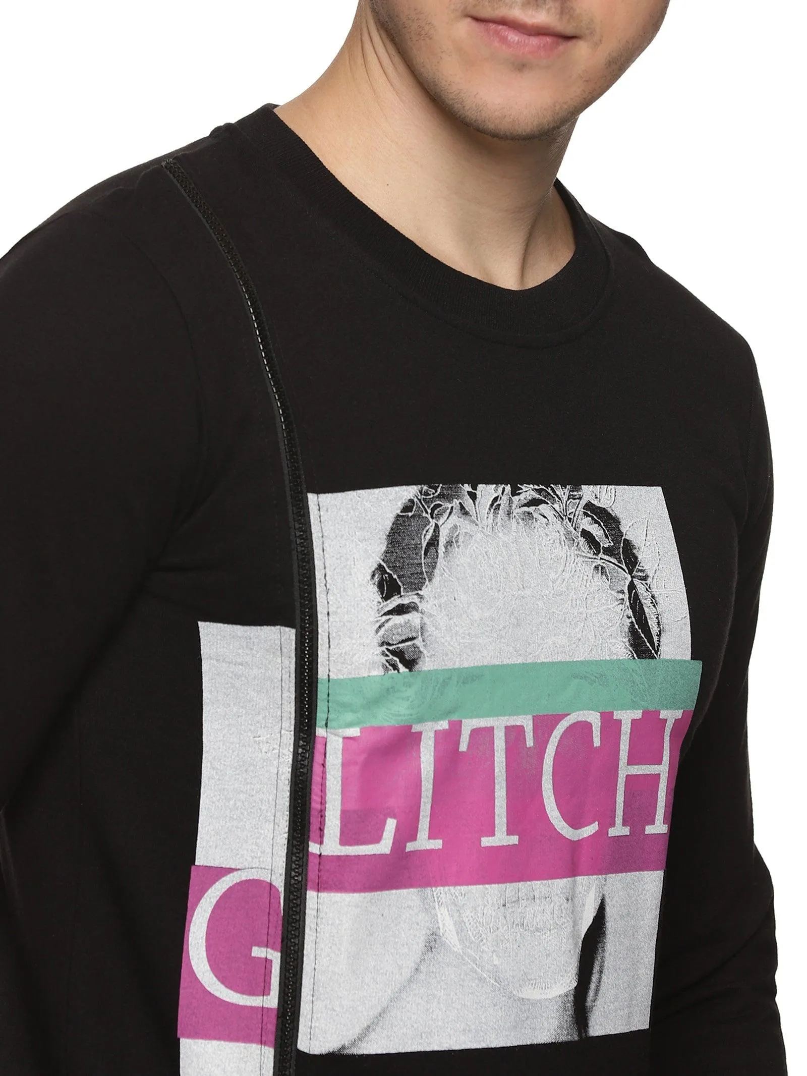 Kultprit Men's Regular Fit Printed Casual Sweatshirt