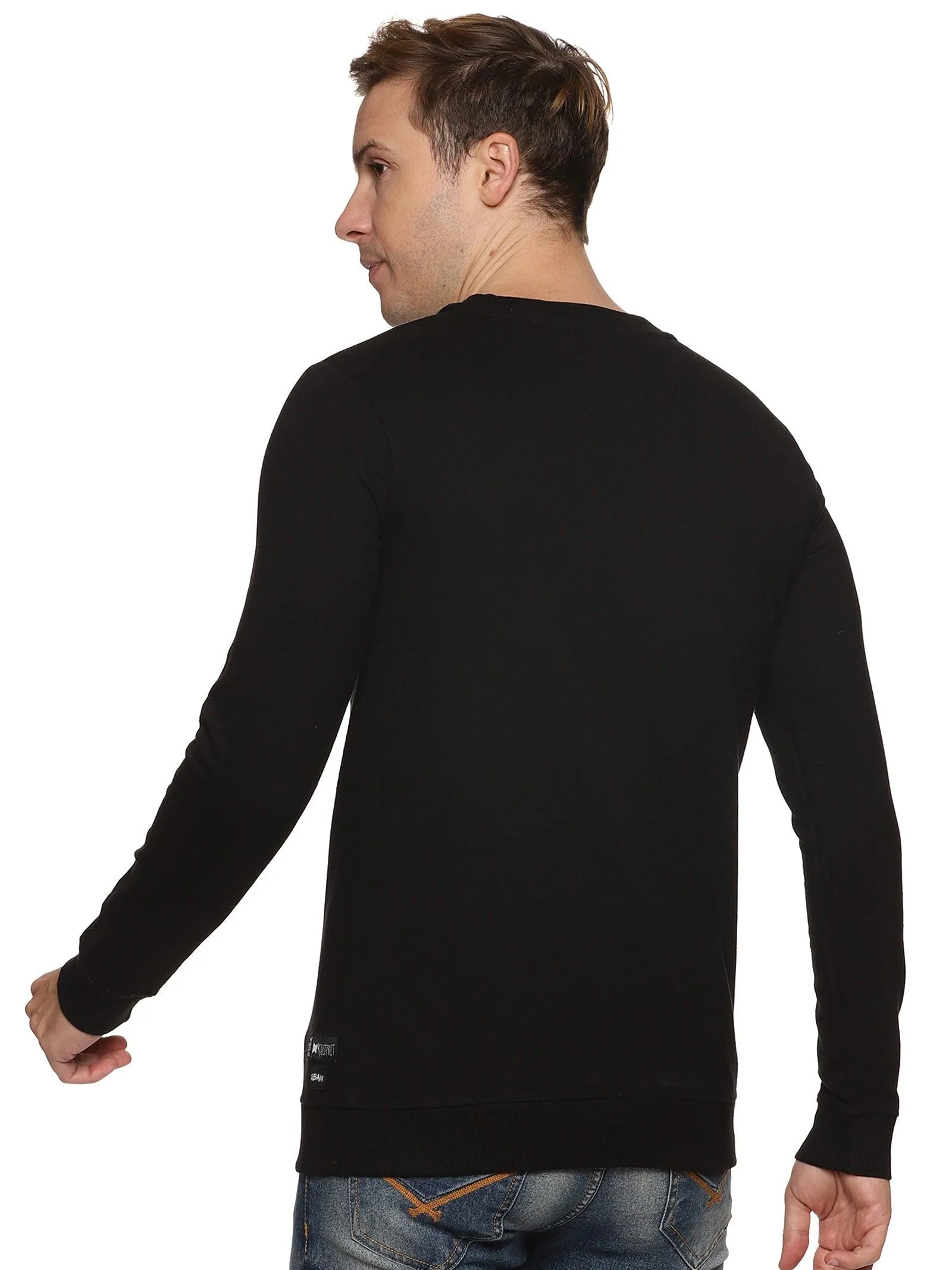 Kultprit Men's Regular Fit Printed Casual Sweatshirt