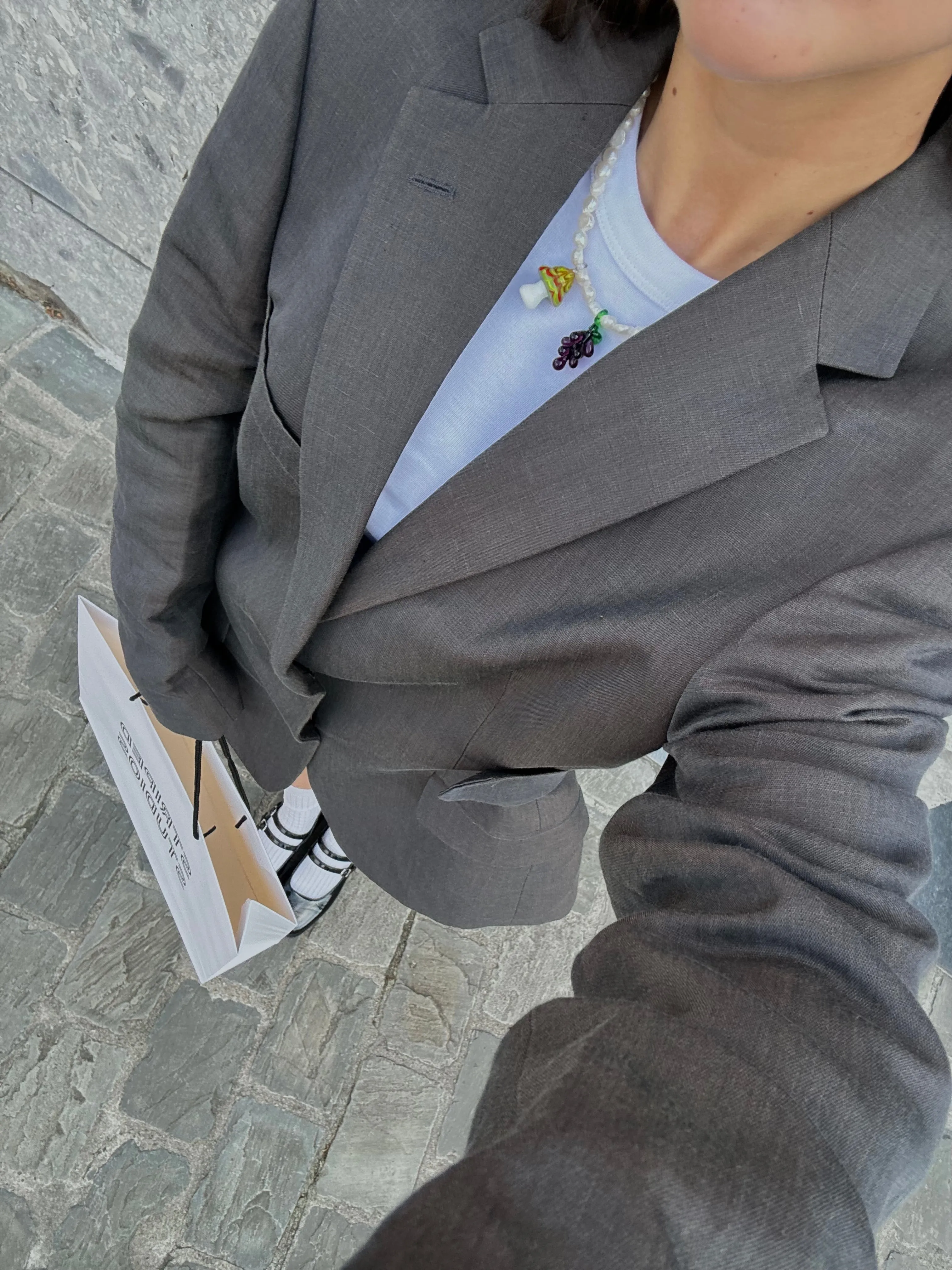 “LA VESTE ENVELOPPE,, upcycled blazer