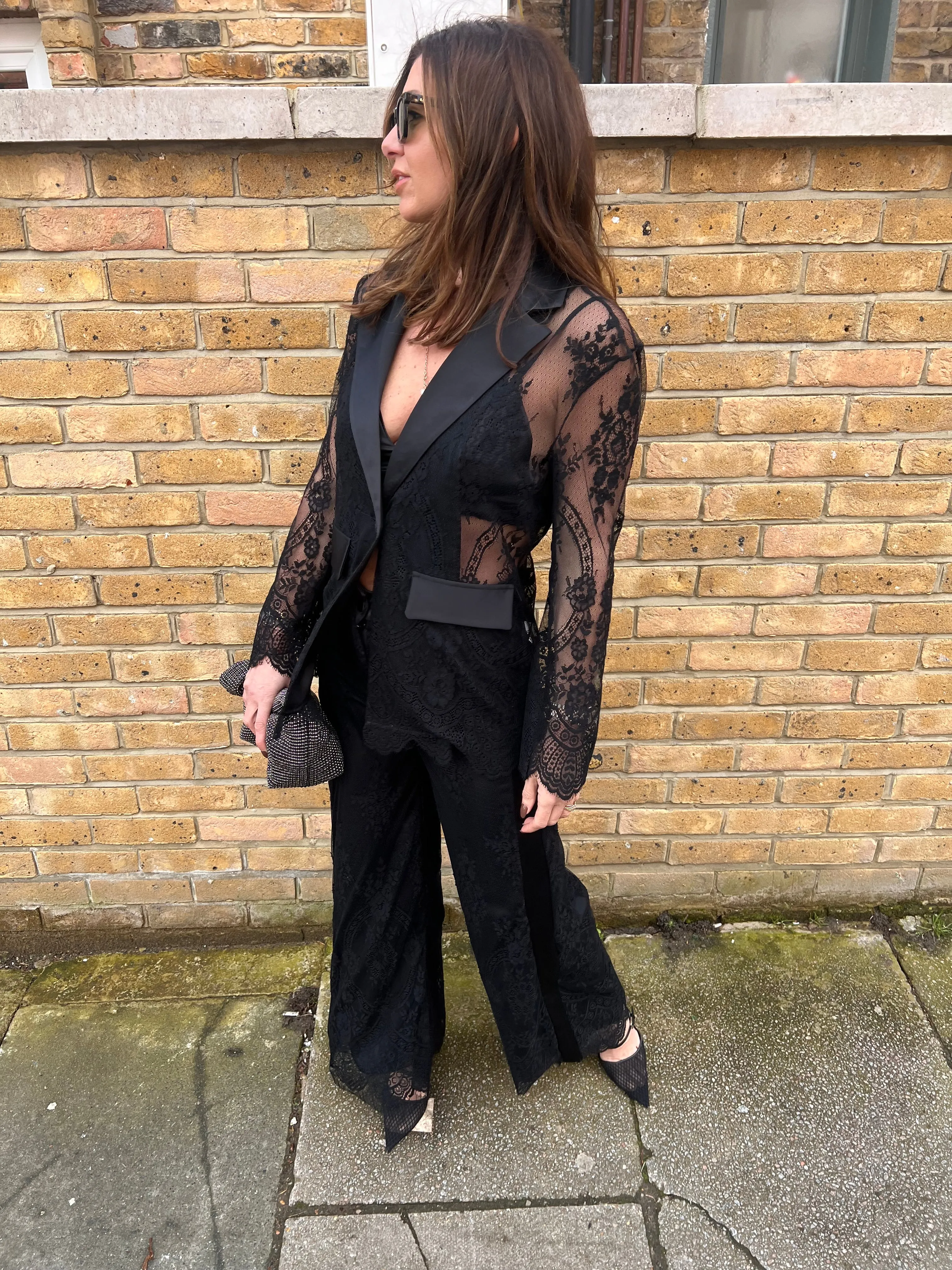 Lace Blazer - S24X275 - Black