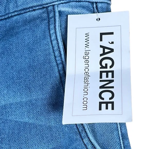 L’Agence Women’s Mid Rise Fly Front &amp; Drawstring Waist Jeans Small NWT