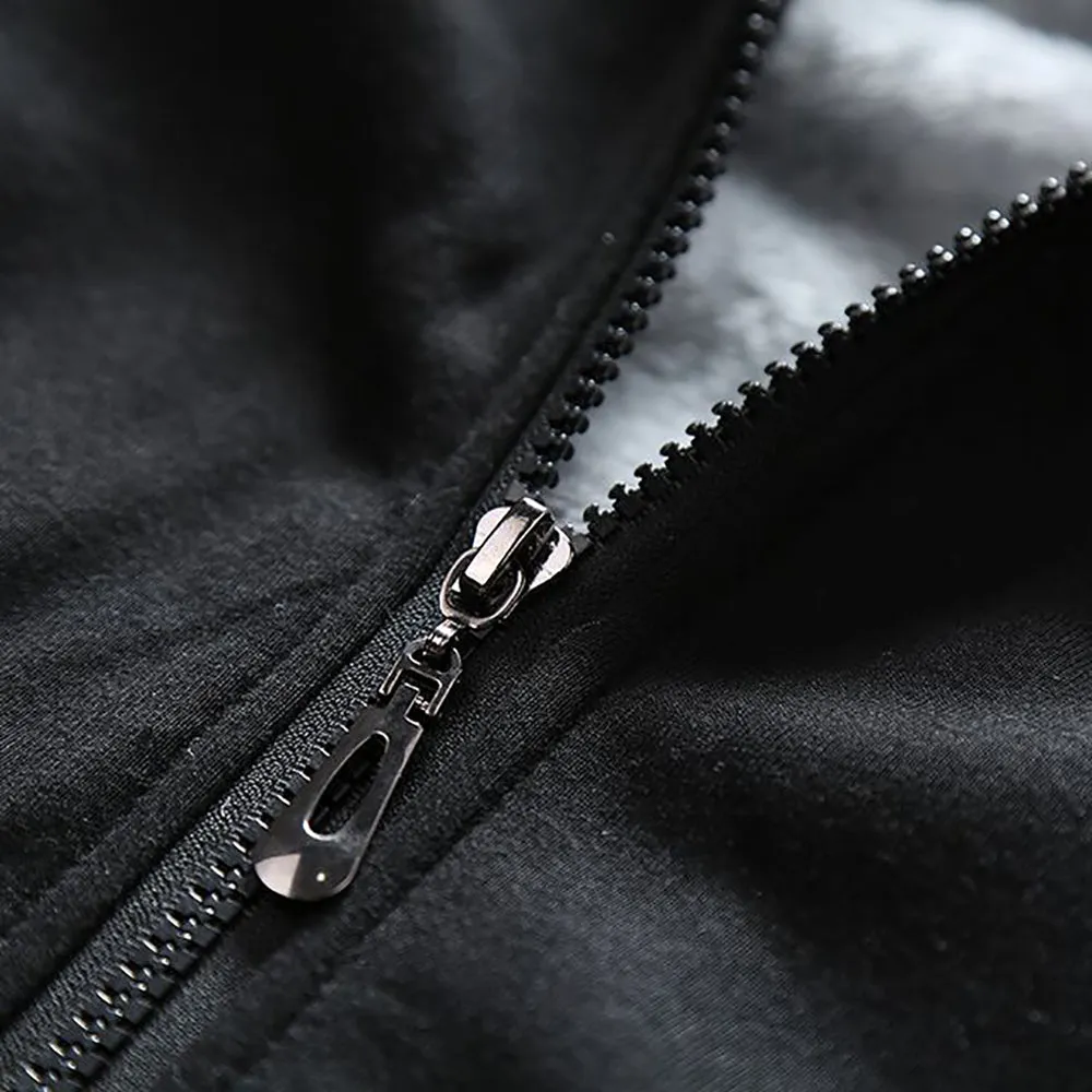 Lanre African Cowries Men's Plush Zipper Hoodie