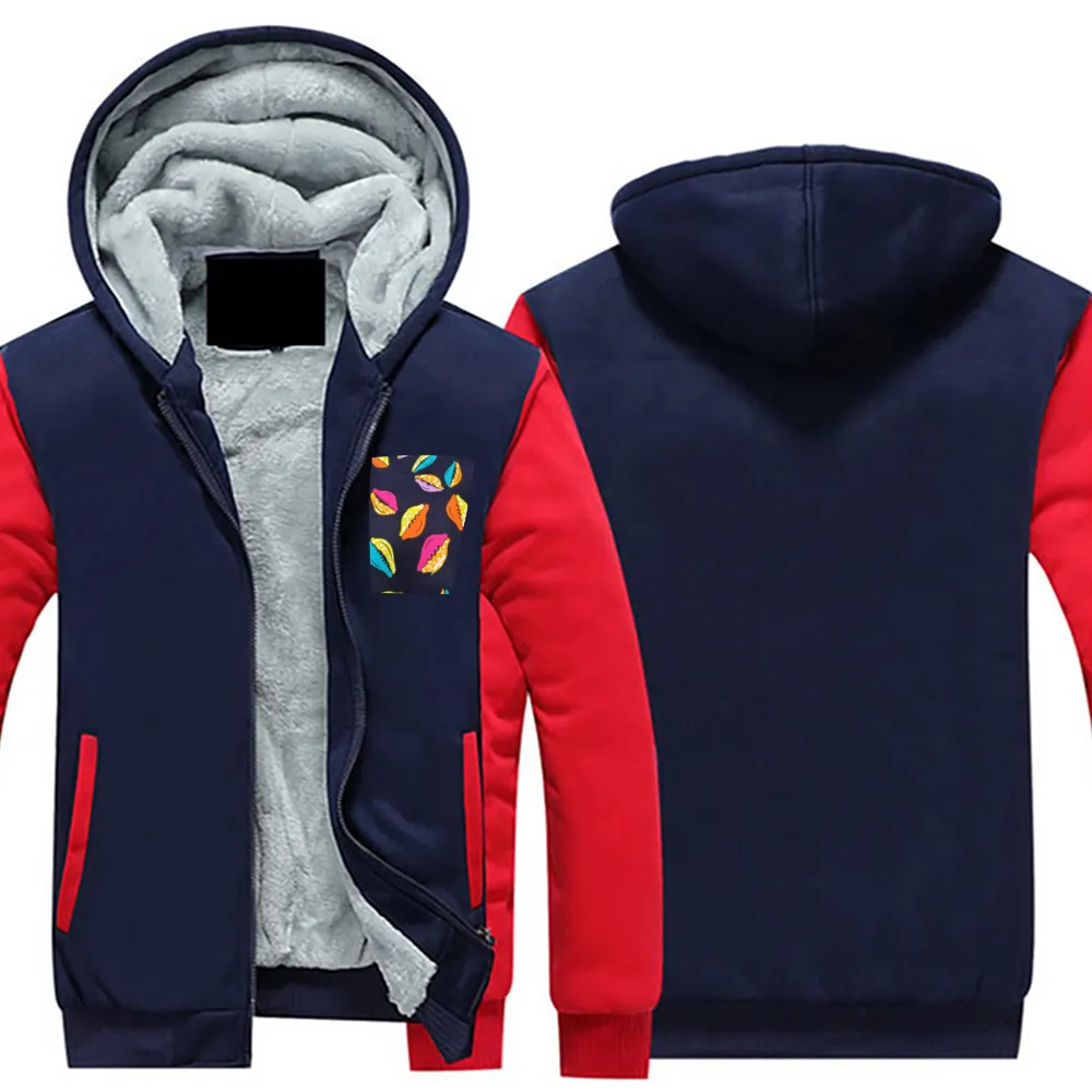 Lanre African Cowries Men's Plush Zipper Hoodie