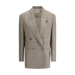 Lardini Prince de Wales double-breasted Blazer