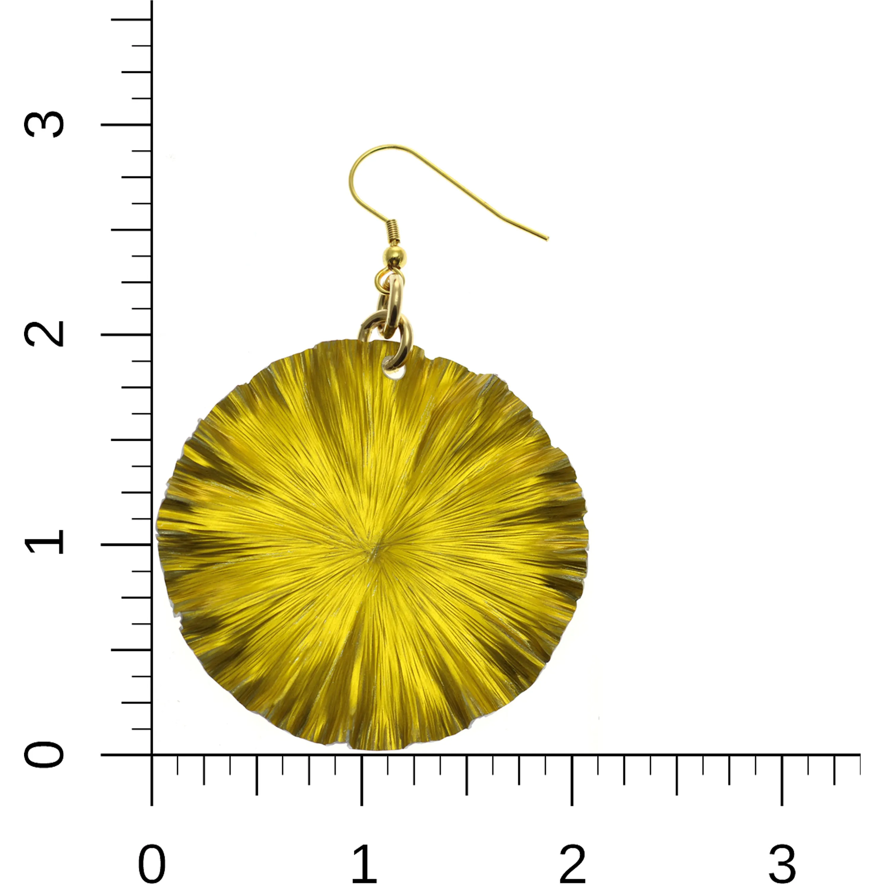 Large Canary Yellow Lily Pad Anodized Aluminum Leaf Earrings
