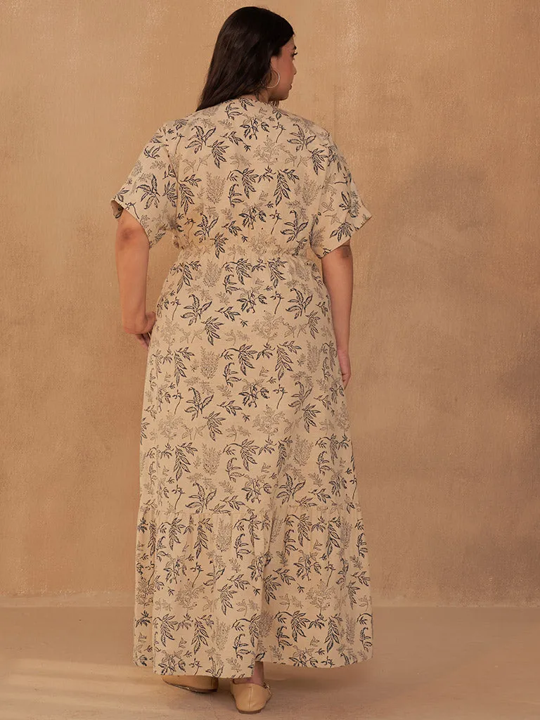 Leafy Bloom Maxi Dress
