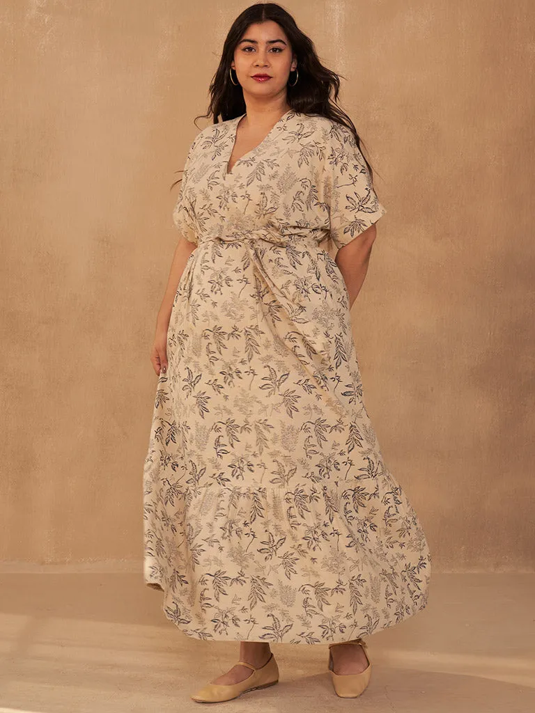 Leafy Bloom Maxi Dress