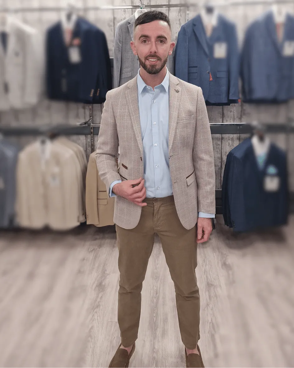Leo Beige Jacket with Sand Chino