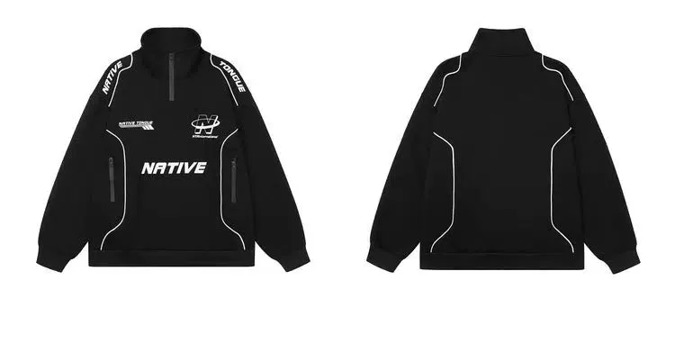 Letter Print Racing Sweatshirt