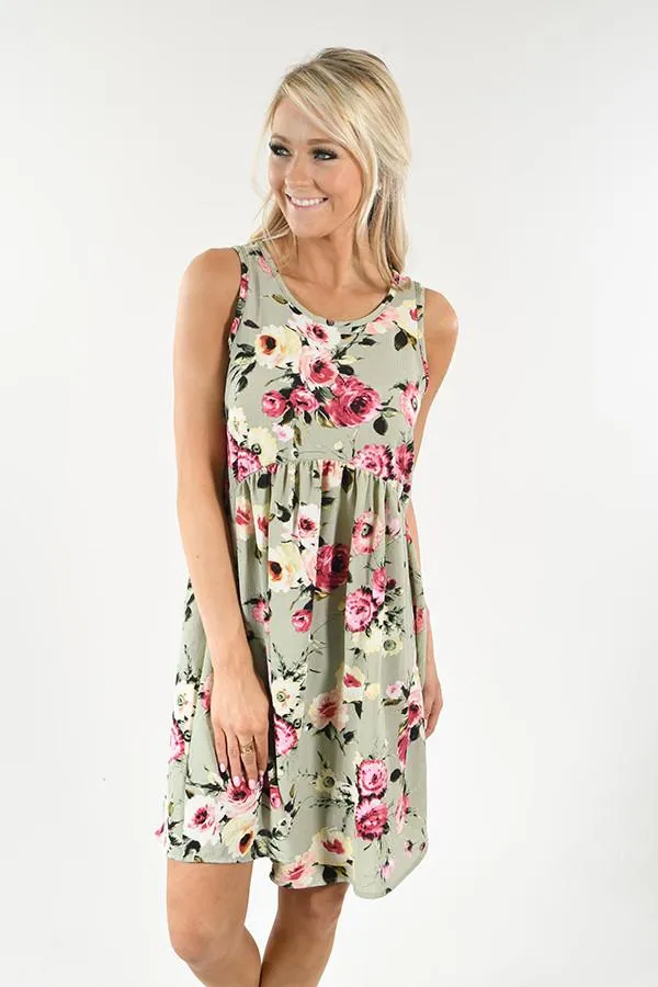 Light Green Floral Dress