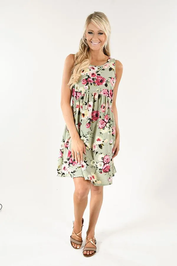 Light Green Floral Dress