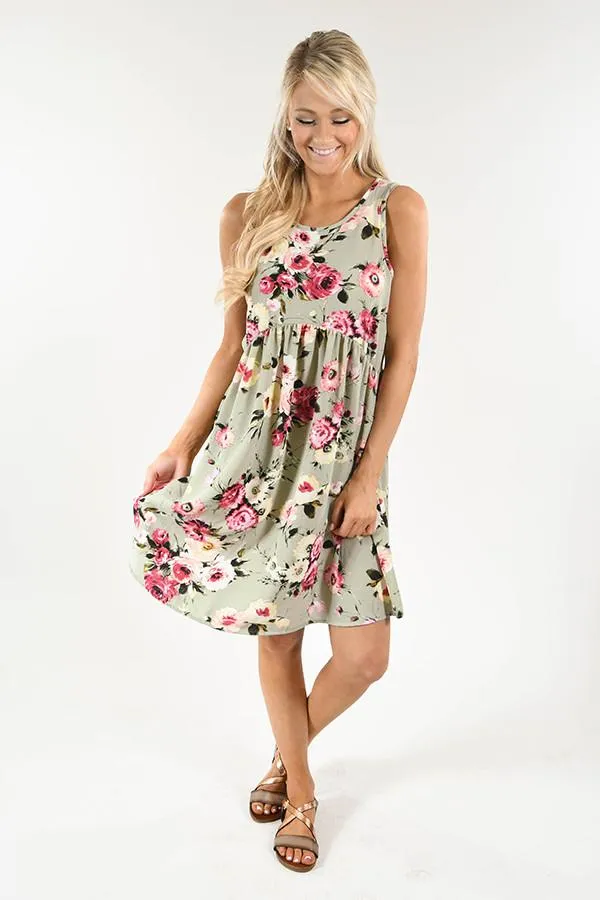 Light Green Floral Dress