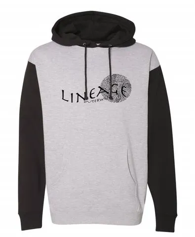 Lineage grey and black hoodie